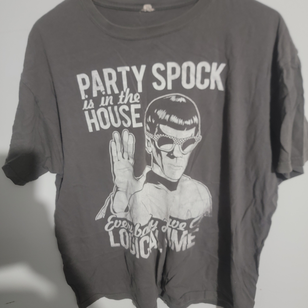Party Spock Graphic T-Shirt - Gray